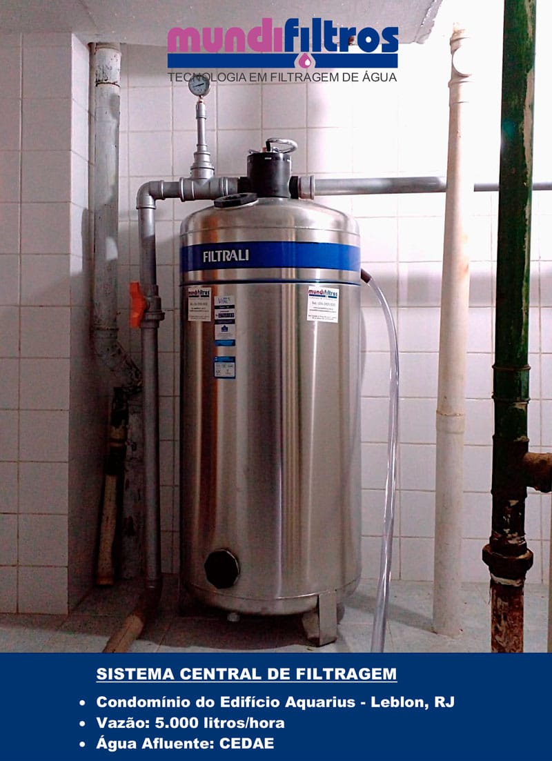 Sistema Central de Filtragem de Água Filtrali no Condomínio Aquarius