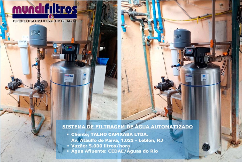 Sistema Central de Filtragem de Água Filtrali no Talho Capixaba
